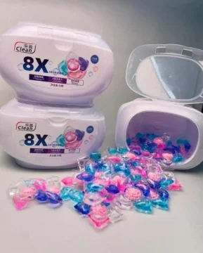 كبسولات غسيل بتركيز 8X من العلامة التجارية Clean.